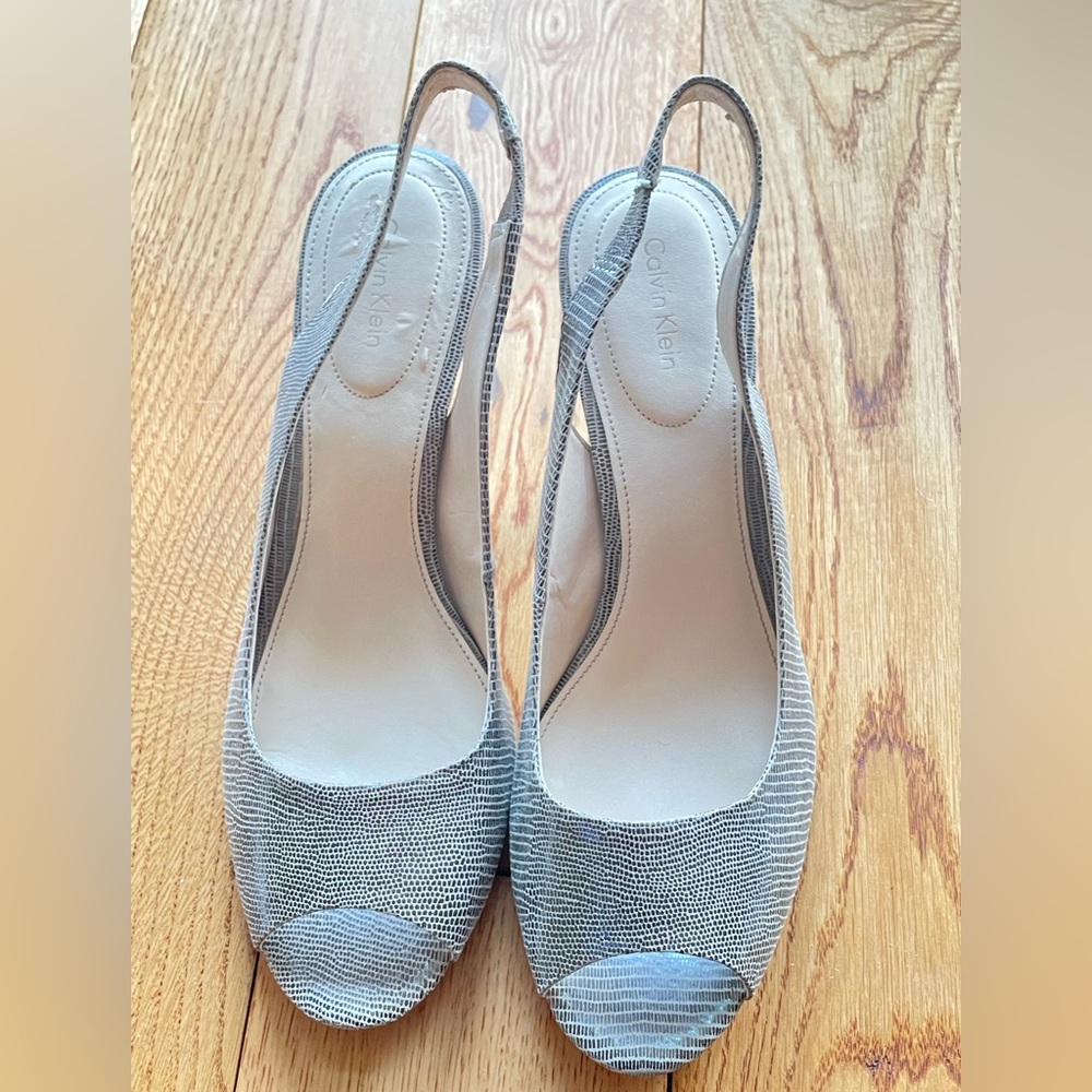 Calvin Klein snakeskin heels